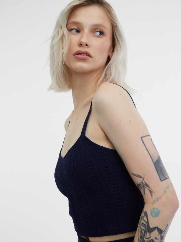 Orsay Top albastru închis pentru femei ORSAY