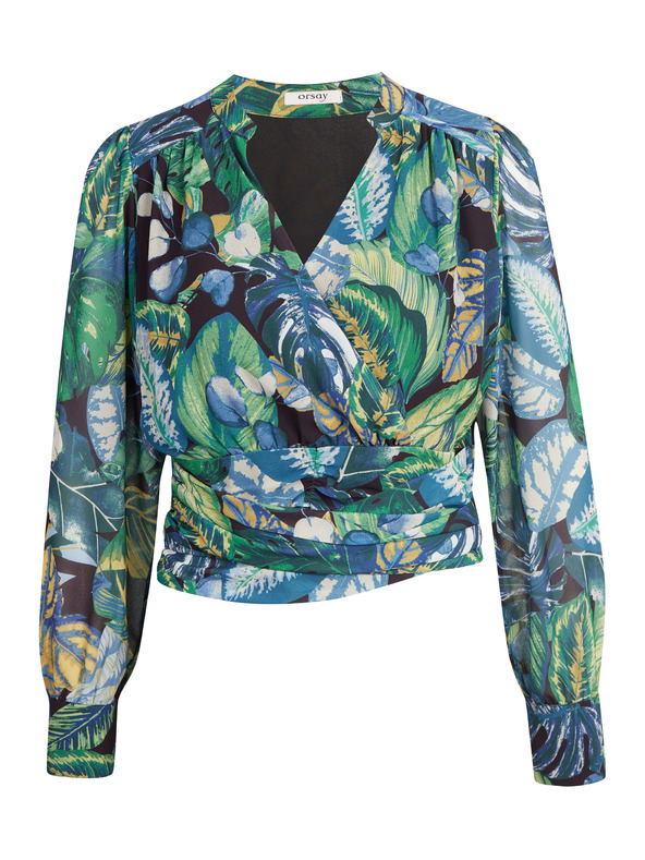 Orsay Bluză de damă verde cu model ORSAY