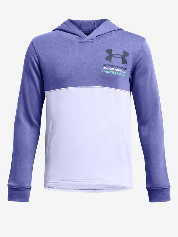 Under Armour UA Boys Rival Terry Hoodie Hanorac pentru copii Violet