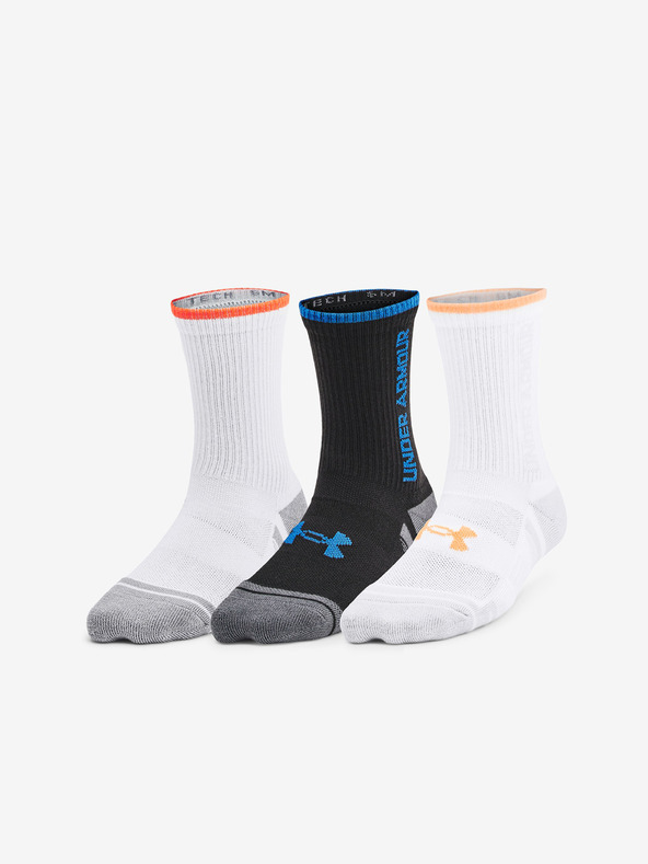 Under Armour Y UA Perform Tech Crew 3 perechi de șosete pentru copii Alb