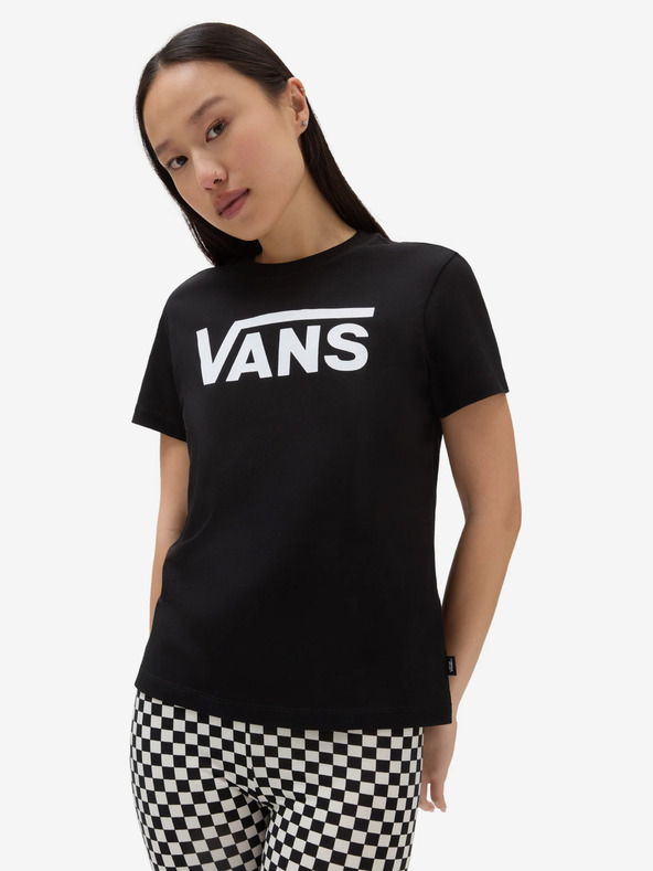 Vans Tricou imprimat negru pentru femei VANS Flying V Crew