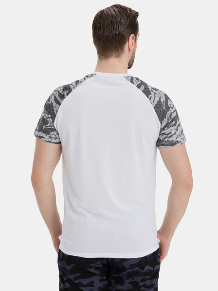 Sam 73 Tricou gri și alb pentru bărbați SAM 73