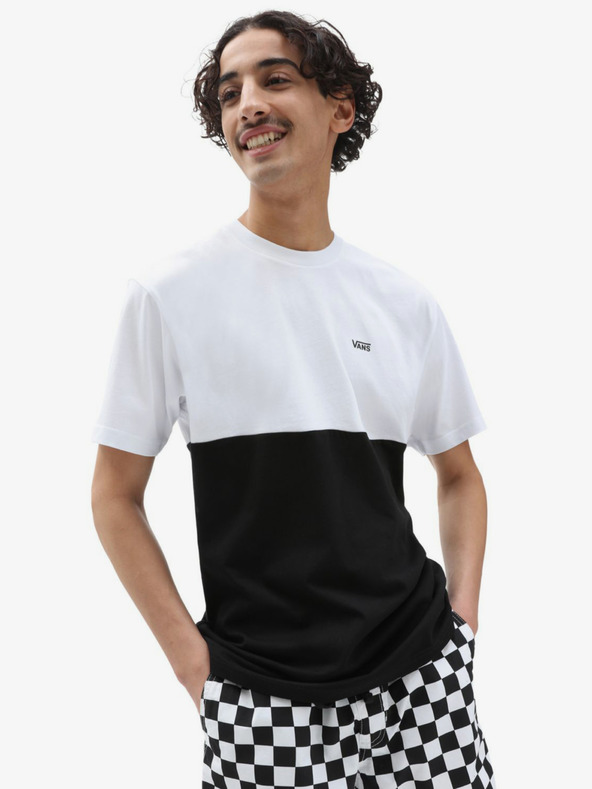 Vans Tricou VANS Colorblock alb și negru pentru bărbați