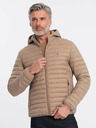 Ombre Clothing Jachetă ușoară matlasată bej pentru bărbați Ombre Clothing
