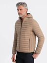 Ombre Clothing Jachetă ușoară matlasată bej pentru bărbați Ombre Clothing