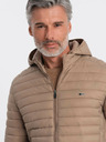 Ombre Clothing Jachetă ușoară matlasată bej pentru bărbați Ombre Clothing