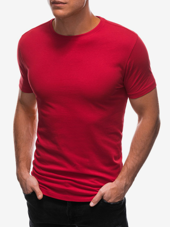 Edoti Tricou de bază roșu pentru bărbați Edoti
