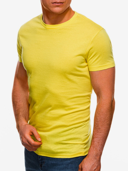 Edoti Tricou de bază galben pentru bărbați Edoti