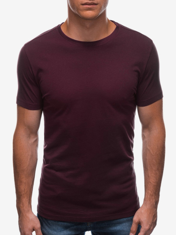 Edoti Tricou basic burgundy pentru bărbați Edoti