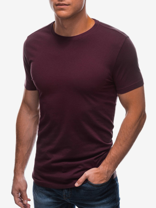 Edoti Tricou basic burgundy pentru bărbați Edoti