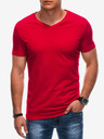 Edoti Tricou de bază roșu pentru bărbați Edoti