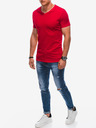 Edoti Tricou de bază roșu pentru bărbați Edoti