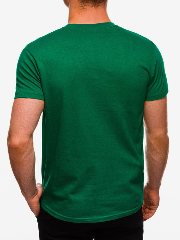 Edoti Tricou de bază verde pentru bărbați Edoti