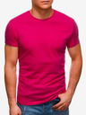 Edoti Tricou de bază pentru bărbați roz închis Edoti