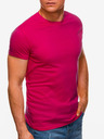 Edoti Tricou de bază pentru bărbați roz închis Edoti