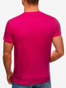Edoti Tricou de bază pentru bărbați roz închis Edoti