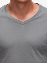 Edoti Tricou basic gri închis pentru bărbați Edoti