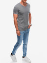 Edoti Tricou basic gri închis pentru bărbați Edoti