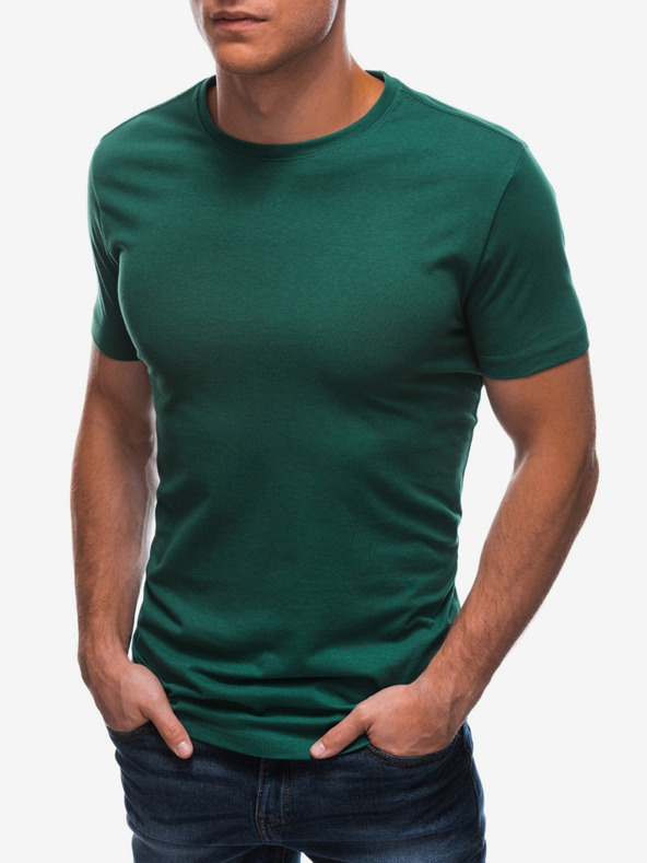 Edoti Tricou de bază verde pentru bărbați Edoti