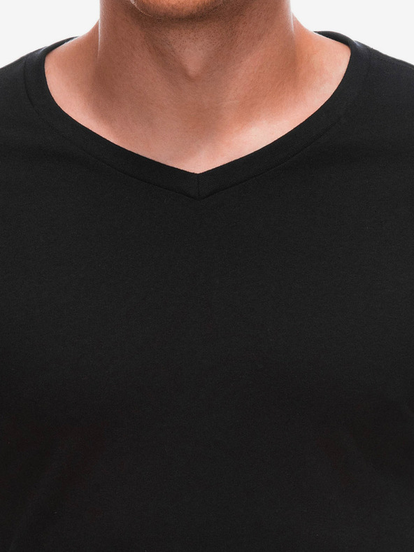 Edoti Tricou de bază negru pentru bărbați Edoti