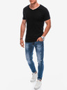 Edoti Tricou de bază negru pentru bărbați Edoti