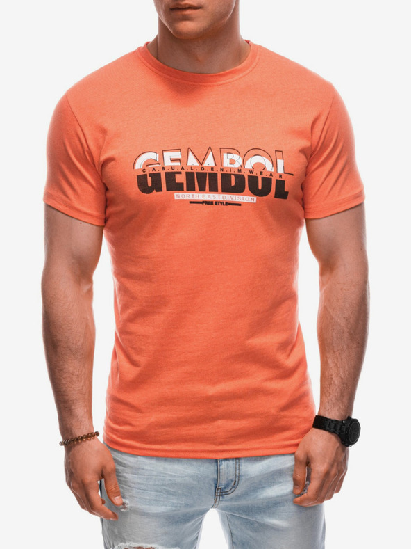 Edoti Tricou portocaliu pentru bărbați Edoti