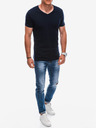 Edoti Tricou basic albastru închis pentru bărbați Edoti