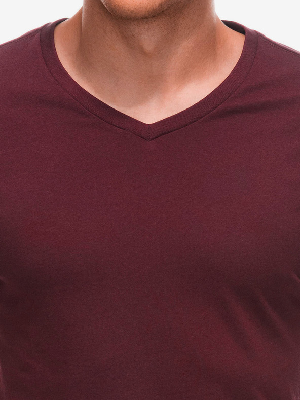 Edoti Tricou basic burgundy pentru bărbați Edoti