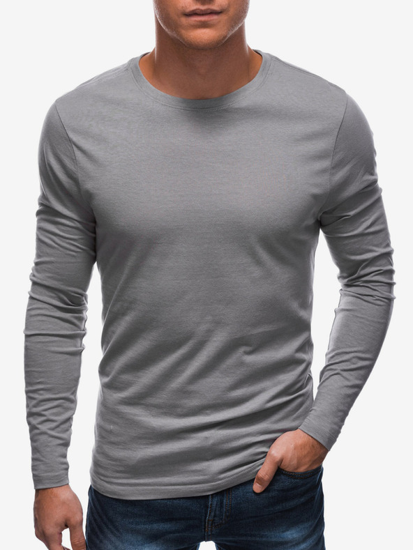 Edoti Tricou de bază gri pentru bărbați Edoti