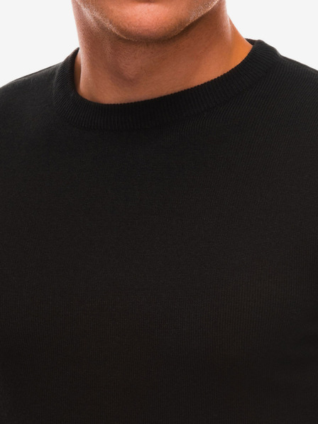 Edoti Pulover basic negru pentru bărbați Edoti