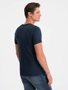 Ombre Clothing Tricou basic albastru închis pentru bărbați Ombre Clothing