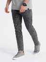 Ombre Clothing Blugi slim fit gri pentru bărbați Ombre Clothing