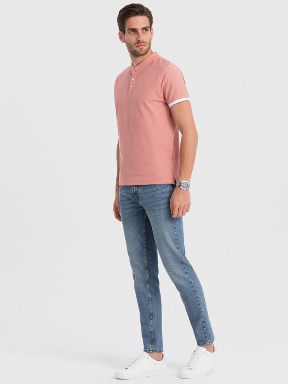 Ombre Clothing Tricou polo pentru bărbați roz vechi Ombre Clothing
