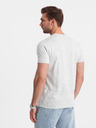 Ombre Clothing Gri deschis bărbați modelat T-shirt Ombre Clothing