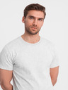 Ombre Clothing Gri deschis bărbați modelat T-shirt Ombre Clothing