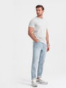 Ombre Clothing Gri deschis bărbați modelat T-shirt Ombre Clothing