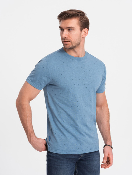 Ombre Clothing Tricou cu model albastru deschis pentru bărbați Ombre Clothing
