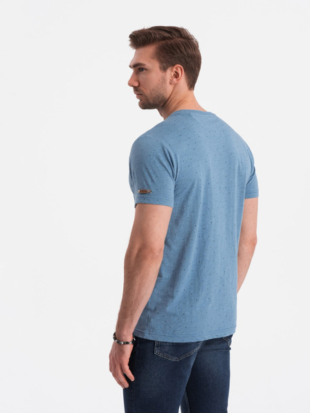 Ombre Clothing Tricou cu model albastru deschis pentru bărbați Ombre Clothing