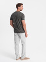 Ombre Clothing Tricou cu model pentru bărbați gri închis Îmbrăcăminte Ombre