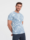 Ombre Clothing Tricou cu model albastru deschis pentru bărbați Ombre Clothing