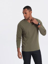 Ombre Clothing Tricou basic kaki pentru bărbați Ombre Clothing