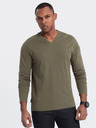Ombre Clothing Tricou basic kaki pentru bărbați Ombre Clothing