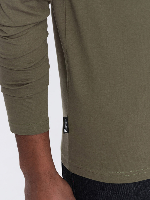 Ombre Clothing Tricou basic kaki pentru bărbați Ombre Clothing