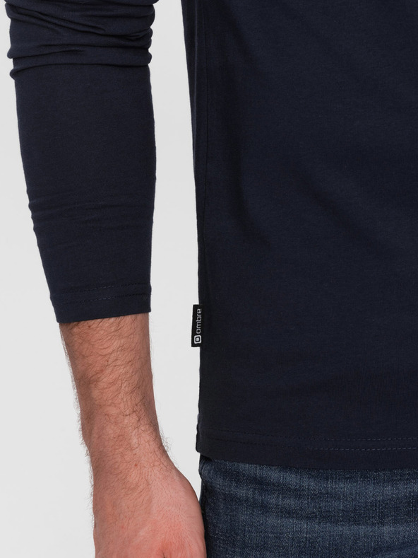 Ombre Clothing Tricou basic albastru închis pentru bărbați Ombre Clothing