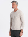 Ombre Clothing Tricou de bază bej pentru bărbați Ombre Clothing