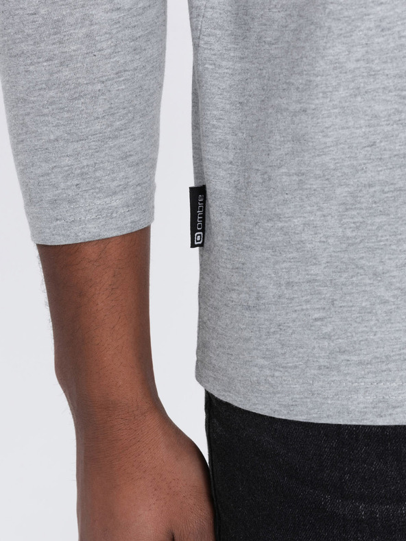 Ombre Clothing Tricou basic gri deschis pentru bărbați Ombre Clothing