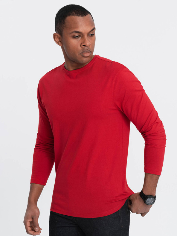 Ombre Clothing Tricou de bază roșu pentru bărbați Ombre Clothing