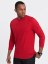Ombre Clothing Tricou de bază roșu pentru bărbați Ombre Clothing