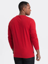Ombre Clothing Tricou de bază roșu pentru bărbați Ombre Clothing