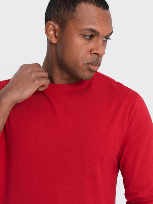 Ombre Clothing Tricou de bază roșu pentru bărbați Ombre Clothing